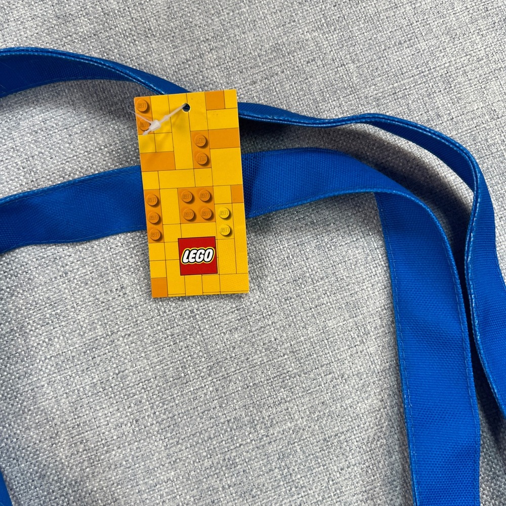 LEGO VIP Exclusive Tote Bag Blue Yellow Graphic Logo Shopping Bag NEW with Tags - Picture 2 of 8